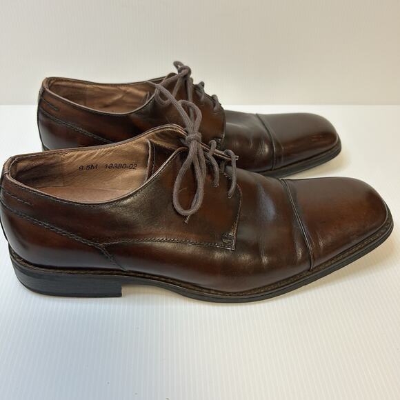 Florshiem Forecast Lace Toe Oxford Cognac Size 9.5M Leather Men’s‎ Dress Shoe - Picture 5 of 10